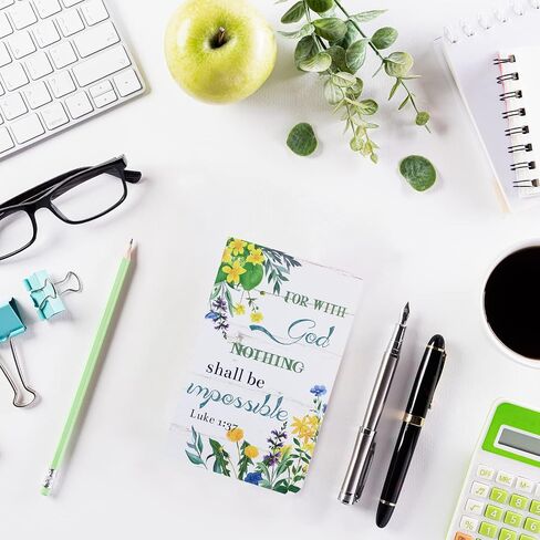 Flower Daily Prayer Faith Journals for Women, Rustic Floral Patterned Bible Verse Notebooks Inspirational Scripture Quotes Pocket Notepads, School Office, 4.9 x 3.1 Inch (Cute Style, 16 Pieces) in Saudi Arabia
