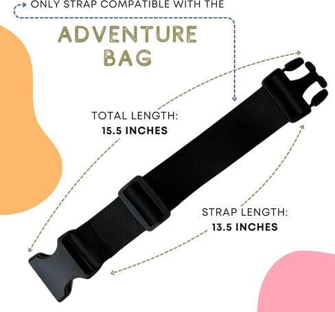موسع الحزام مقاس 15.5 بوصة - متوافق فقط مع مجموعة Maxie & Nova Theme Park Essentials Fanny Pack (موسع الحزام باللون الأسود) in Saudi Arabia