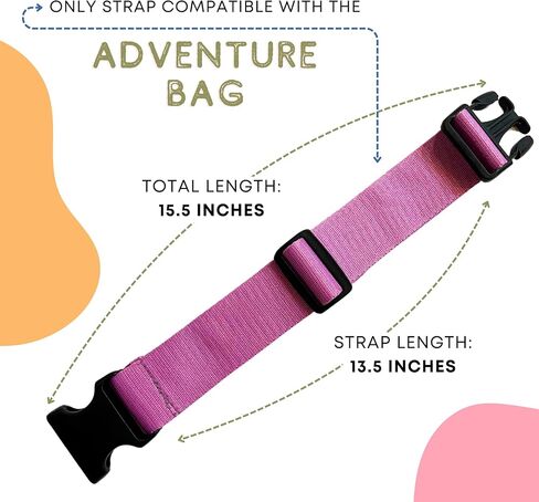 موسع الحزام مقاس 15.5 بوصة - متوافق فقط مع مجموعة Maxie & Nova Theme Park Essentials Fanny Pack (موسع الحزام باللون الأسود) in Kuwait