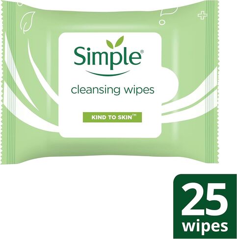 Simple Kind to Skin Facial Wipes, Cleansing 25 ct, Twin Pack in Kuwait