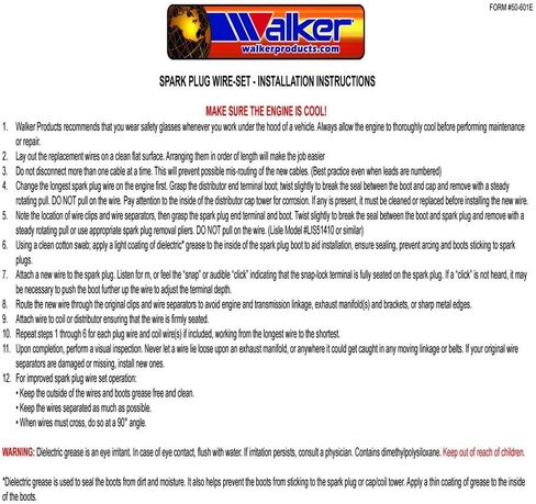 Walker Products 900-1313 Thundercore Ultra Spark Plug Wire Set in Saudi Arabia