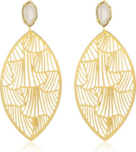 OZEL – Crystal Earrings for Women Dangle – 14K Gold Plated Lightweight Daily Fashion Earrings in Saudi Arabia