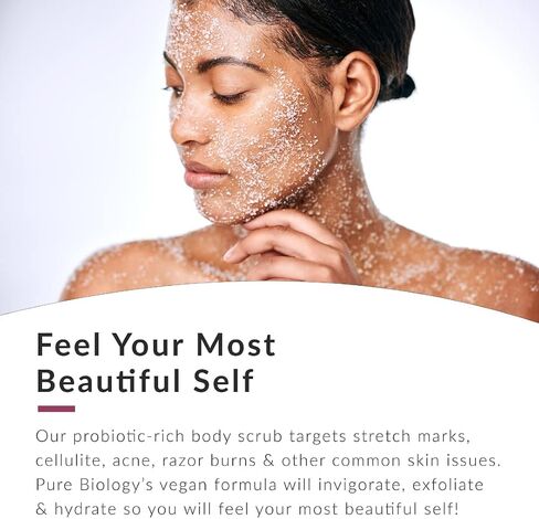Exfoliating Body Scrub for Men and Women | Turmeric Scrub and Sea Salt Scrub Body Exfoliator with Collagen and Coconut Oil | Hydrating Face Scrub Foot Scrub and Dead Skin Remover for Body Care in Saudi Arabia