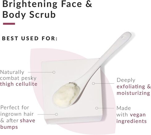 Exfoliating Body Scrub for Men and Women | Turmeric Scrub and Sea Salt Scrub Body Exfoliator with Collagen and Coconut Oil | Hydrating Face Scrub Foot Scrub and Dead Skin Remover for Body Care in Saudi Arabia