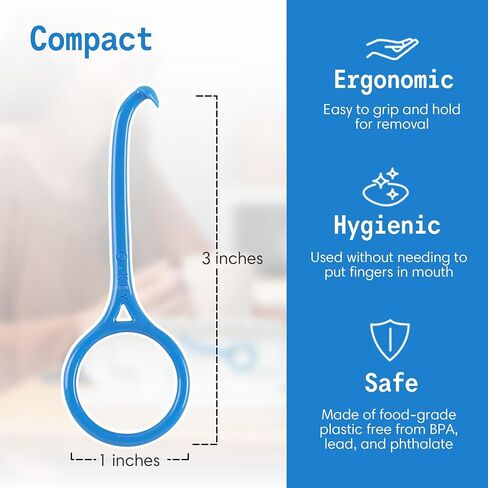 OrthoKey Clear Aligner Removal Tool for Teeth — Invisalign Remover Grabber for Invisible Removable Braces and Retainers — Fits in a Dental Carrying or Aligner Case Cleaner — Small Size, White (4-Pack) in Saudi Arabia