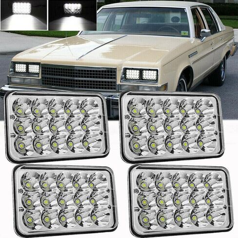 BESTZHEYU 2PCS 5x7 7x6'' Sealed LED Headlights Compatible for Chevy Express 1500 2500 3500 Cargo Van F-150 F-250 F-350 Wrangler YJ Cherokee XJ Kenworth T300 in Kuwait