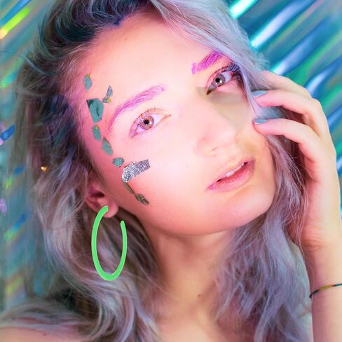 2.75inch Orange Big Hoop 2pcs Neon Earrings Acrylic Open Large Hoop 80s Earrings for Women, Retro Earrings 90s Earrings Neon Accessories for Women,Party Dangle Gift in Saudi Arabia