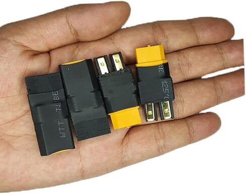 4 قطع متوافقة مع محول موصل أنثى Trax إلى XT60 ذكر، قطعتان TRAX ذكر إلى XT60 أنثى وTRAX أنثى إلى XT60 ذكر، لموصل محول شاحن بطارية RC (W19-4) in Kuwait