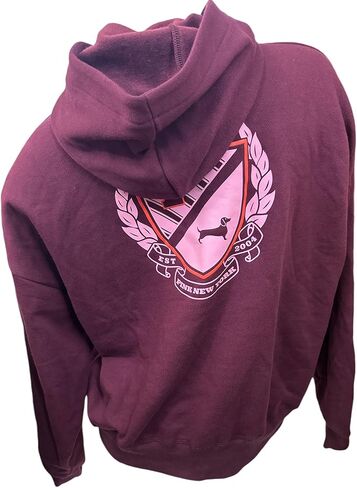 Victoria's Secret Pink Ivy Fleece Campus Pullover Hoodie Color Maroon New in Saudi Arabia