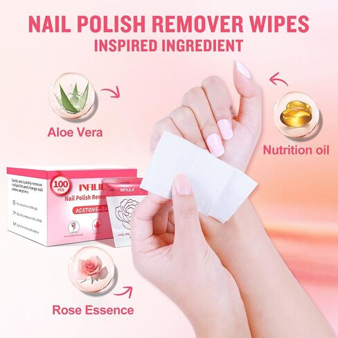 Acetone Pump Dispenser INFILILA 540PCS Lint Free Nail Wipes Upgrade Cotton Pads With 1PCS Alcohol Bottle Dispenser Alcohol Dispenser Push Down 180ml/6.4oz in Saudi Arabia