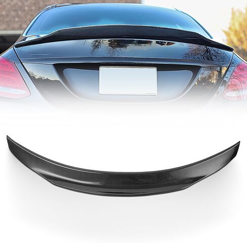 ACLONG Rear Trunk Lid Spoiler Wing Carbon Fiber Rear Spoiler Wing Compatible with Mercedes C Class W205 C300 C63 C43 C450 2015 2016 2017 2018 2019 2020 2021 in Kuwait