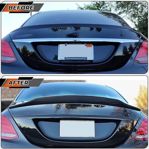 ACLONG Rear Trunk Lid Spoiler Wing Carbon Fiber Rear Spoiler Wing Compatible with Mercedes C Class W205 C300 C63 C43 C450 2015 2016 2017 2018 2019 2020 2021 in Kuwait