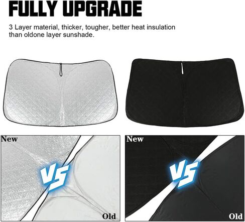 D-Lumina Windshield Sun Shade Compatible with 2010-2022 2023 2024 2025 Toyota 4Runner (SR5 Trail Limited) - Upgraded 3 Layers 240T Material, Foldable Front Window Sun Shield Protector in Saudi Arabia