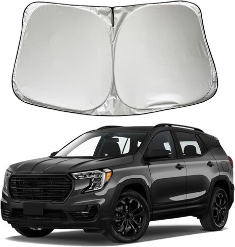 مظلة شمسية للزجاج الأمامي للسيارة متوافقة مع ملحقات GMC Terrain 2025 2024 2023 2022 2021 2020-2018، درع شمسي لنافذة السيارة الأمامية in Saudi Arabia