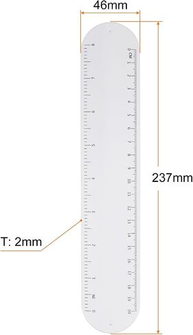 HARFINGTON 2pcs Silicone Memo Wrist Band 9.33" x 1.8" 20cm 8 Inch Measure Ruler Waterproof Reusable Slap Bracelets Writable Erasable Wearable Line Block Wristbands for Daily Life, White in Saudi Arabia