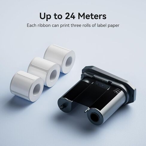 NIIMBOT Labeling Ribbon Only for M2 Thermal Transfer Label Printer, Replacement Refill Tapes, Clear Printing and Long Storage Time, 24m(79ft), Black in Saudi Arabia