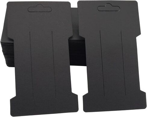 بطاقات عرض مشابك الشعر، 100 قطعة من بطاقات حامل فيونكة الشعر المستطيلة، حامل عرض المجوهرات، بطاقات ورقية بيضاء لتنظيم اكسسوارات الشعر in Kuwait