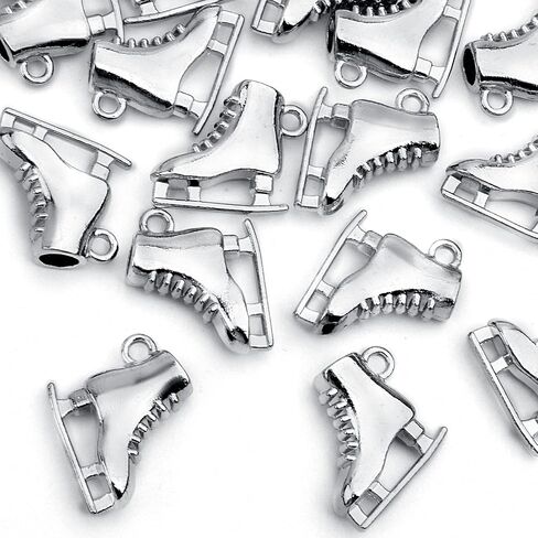 20 Pieces Ice Skates Shape Charms Tibetan Alloy Skates Dangle Pendants Craft Supplies for DIY Necklace Bracelet Jewelry Making Party Gifts, White Golden in Kuwait