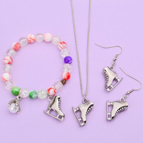 20 Pieces Ice Skates Shape Charms Tibetan Alloy Skates Dangle Pendants Craft Supplies for DIY Necklace Bracelet Jewelry Making Party Gifts, White Golden in Kuwait