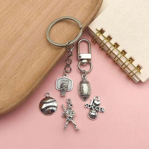 80pcs Cheerleader Charms Pendants Gymnastics Charm for Crafting Cheer and School Sports Spirit Antique Silver Cheerleader Girl Dance Jumping Jewelry Findings Making Accessory DIY Necklace Bracelet SN31 in Saudi Arabia