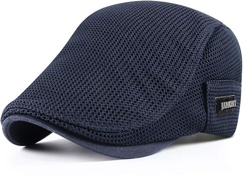 Elwow Men's Summer Mesh Newsboy Flat Cap Trucker Hat Sun Hat Adjustable in Saudi Arabia