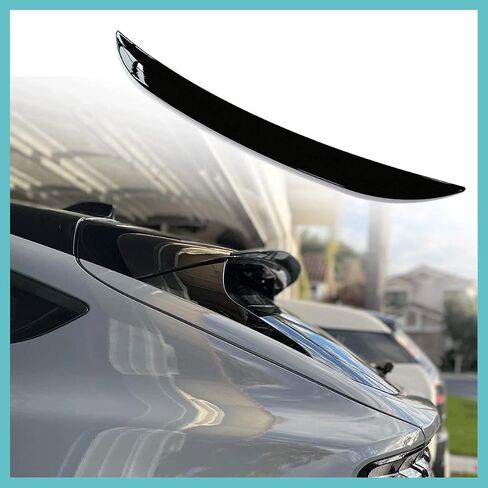 BestEvMod للملحقات الخارجية لجناح السقف Mach-E، عاكس الرياح لسقف النافذة الخلفية، فتحة السقف، متوافق مع ملحقات Mustang Mach E 2021-2024 (أسود لامع) in Saudi Arabia