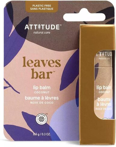 بلسم الشفاه الخالي من البلاستيك من ATTITUDE، مكونات نباتية ومعدنية معتمدة من مجموعة العمل البيئي (EWG)، منتجات عناية شخصية نباتية ولم يتم الإساءة إلى الحيوانات لتصنيعها، البطيخ، 0.3 أونصة in Kuwait