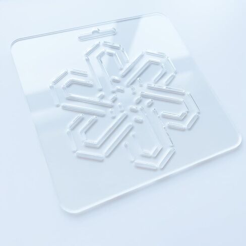 استنسل ساشيكو من الأكريليك الشفاف، نمط زهرة تقليدي، 12 × 12 سم، لخياطة اللحف اليدوية والتطريز (مجموعة من 4) in Kuwait