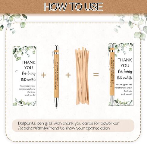 Yeaqee 36 Sets Employee Appreciation Gifts Bulk Thank You Gift Office Bamboo Pen with Inspirational Cards for Team Coworker Teacher Volunteer Nurse (Being Awesome) in Saudi Arabia