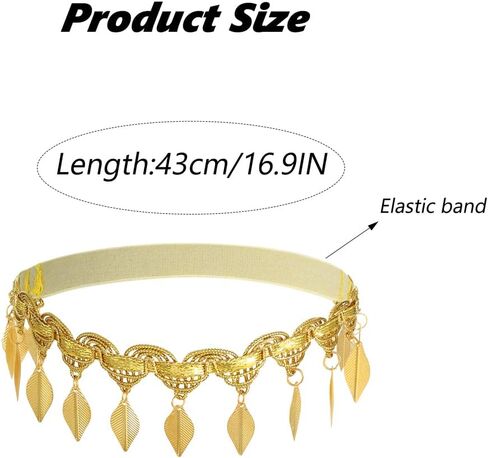 Boho Gold Thigh Chain Leaf Tassel Leg Chain India Elastic Lace Fringe Stretch Summer Beach Bikini Body Leg Chain for Women (1PCS) (Set C) in Kuwait