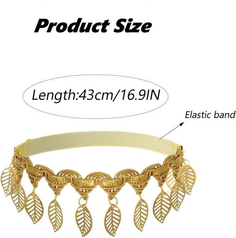 Boho Gold Thigh Chain Leaf Tassel Leg Chain India Elastic Lace Fringe Stretch Summer Beach Bikini Body Leg Chain for Women (1PCS) (Set C) in Kuwait