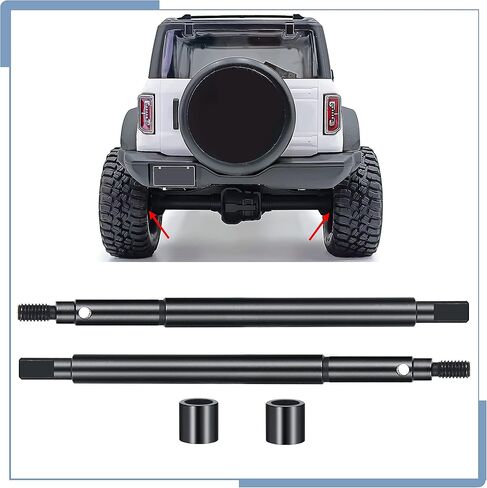 Steel RC Rear Axle Shaft +5MM CVD for TRX4M Upgrades 1/18 Scale RC Crawler Car Accessories in Kuwait