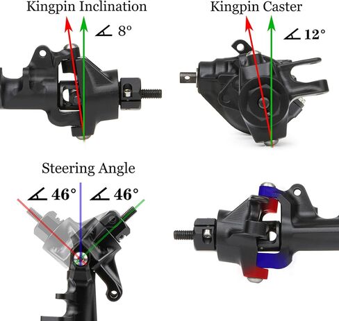 SCX10 II CNC Aluminum Front Rear Axle with Optional Bevel Gear SOA Mount for 1/10 RC Crawler SCX10 II Element Enduro CC01 Upgrades Accessories (Axial SCX10 II Axle C) in Saudi Arabia