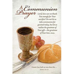 Warner Press Church Bulletin - A Communion Prayer - Pack of 100 8.5" x 11"