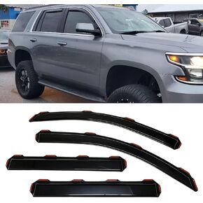 in-Channel Style Smoke Window Sun Rain Visors Vent Guard Shade Compatible with Chevrolet Tahoe and GMC Yukon 2015-2020