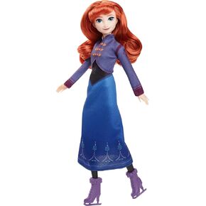 Disney Frozen Anna Fashion Doll & Accessories, Ice-Skating Look with Removable Dress & Skates Plus 1 Pair of Shoes, Inspired by Frozen: Winter Festival