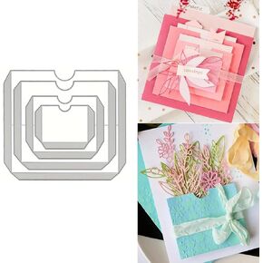 Gift Card Tags Metal Die Cuts, Gift Card Holder Pockets Wedding Cutting Dies Cut Stencils for DIY Photo Decorative Embossing Paper Dies for Scrapbooking Card Making
