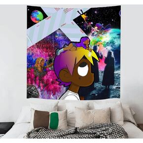 Rsefly Uzi Tapestry Rapper Tapestry Album Cover Tapestry for Bedroom Hip Hop Tapestry Rap Singer Music Poster Tapestries Wall Hanging for Living Room College Dorm-35.5 × 35.5 in