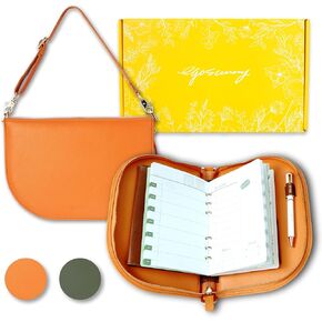 The Luna Hidden Whispers - Private Mood Bag Journal Cover with 48 Sheets of Refill Paper & A Metal Ballpoint Pen - Compatible with A6 6-Ring Binder - Mother's Day & Birthday Gift