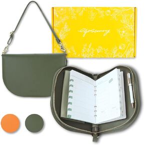 The Luna Hidden Whispers - Private Mood Bag Journal Cover with 48 Sheets of Refill Paper & A Metal Ballpoint Pen - Compatible with A6 6-Ring Binder - Mother's Day & Birthday Gift