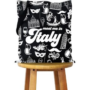 WCGXKO Italian Gift Italy Travel Gift Italy City Italy Trip Italy Trip Shopping Bag Tote Bag
