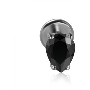 16G CZ Lip Studs Cartilage Stud Earrings G23 Titanium Conch Helix Tragus Studs Flat Back Earrings Sparkling Labret Monroe Medusa Piercing Jewelry for Women Men