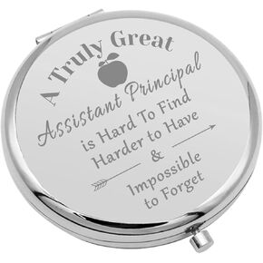 Assistant Principal Appreciation Gift Compact Makeup Mirror Assistant Principal Gifts Farewell Gift for Women Thank You Gifts Folding Makeup Mirror Retirement Graduation Gifts