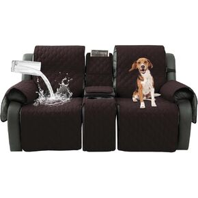 Portable Oversized Sofa Bed Cover, Waterproof Sofa Cover, with Split Sofa Covers with Elastic Bands for Each seat, Suitable for Dogs and Pets (Oversized 2 Seats, Chocolate Color)
