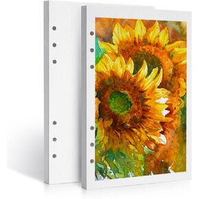 LIGHTWISH Watercolor Paper Bulk, 100% Cotton Cold Press 300gsm/140lb, 2 Pack, Total 40 Sheets A5 Hole-Punched Replaceable Paper for Artists, Adults,Students,5.5 * 8.2 Inches