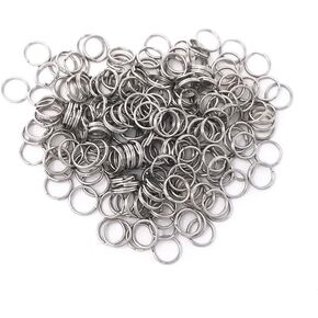 Honbay 200pcs 12mm Nickel Plated Metal Split Rings Crystal Curtain Connect Rings, Key Rings, Earring Necklace Jewelry Making Accessories
