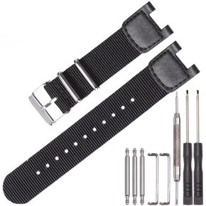24mm Nylon watch band Compatible with Casio SGW100B GW-3000B PAS-400B PAW1300 Men's Sport Watch Accessories Leather Replacement strap