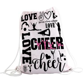 JYTAPP Cheer Bag Cheerleading Drawstring Bag Gifts for Cheerleading Lovers Cheerleader Gift Bag Cheer Stuff Cheer Team Gifts