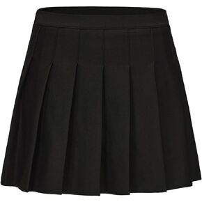 Women Pleated Mini Skirt with Elastic Waist High Waist Skirt with Lining Shorts for Halloween Dress up Daily Wear