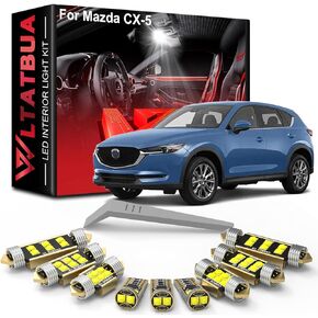 LED Interior Light Replacement for Mazda CX-5 CX5 2013 2014 2015 2016 2017 2018 2019 2020 2021 2022, Super Bright 6000K White Bulbs Kit Package + Install Tool